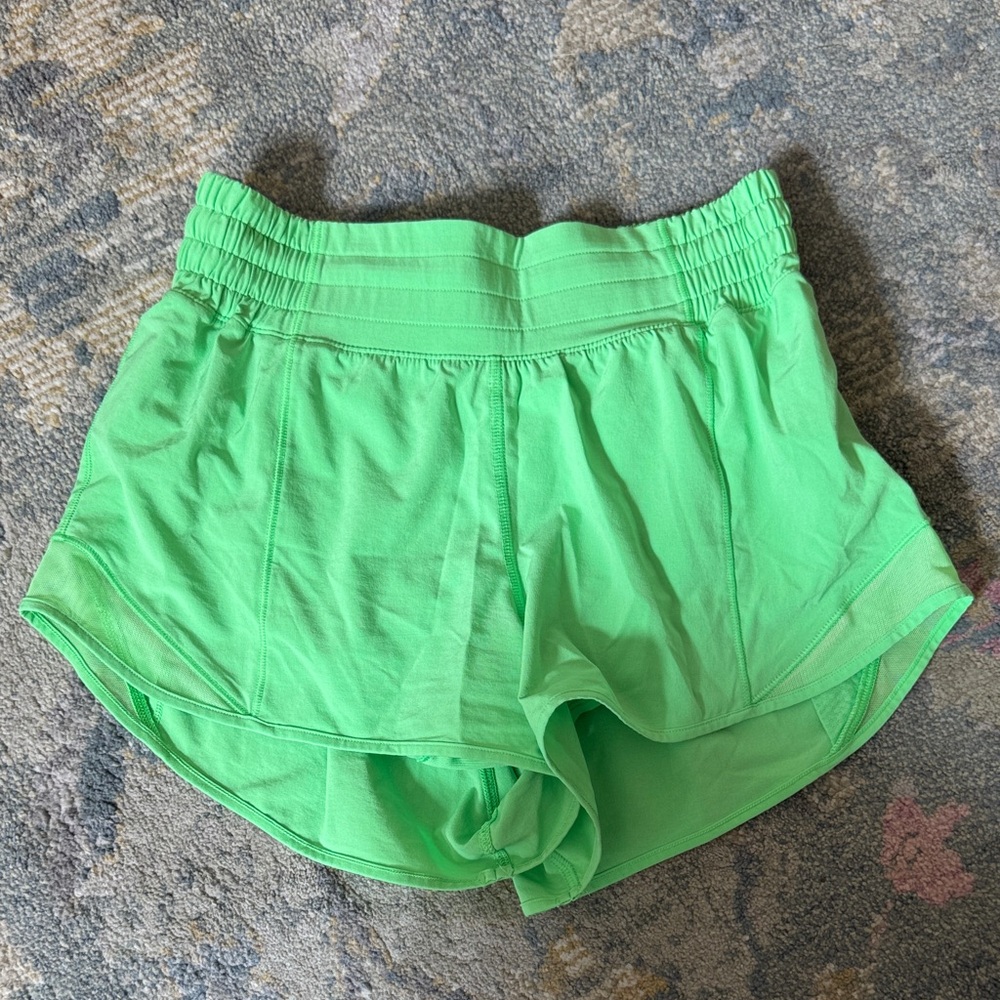Lululemon Athletica Bright Green Athletic Shorts
